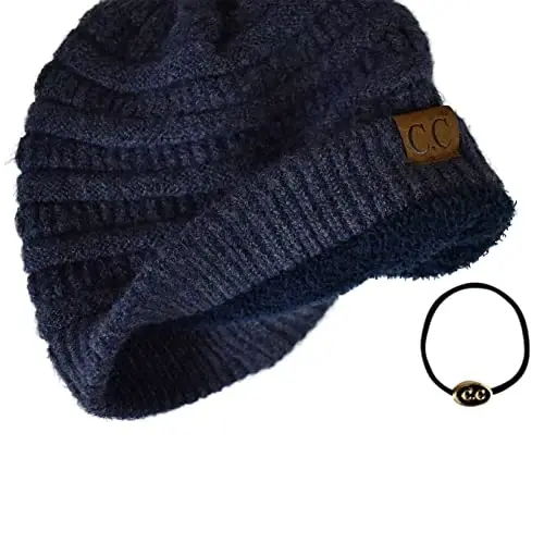 C.C Trendy Warm Chunky Soft Stretch Cable Knit Beanie - 4