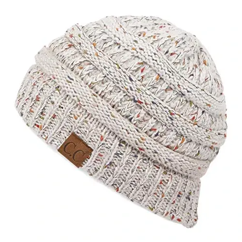 C.C Trendy Warm Chunky Soft Stretch Cable Knit Beanie 