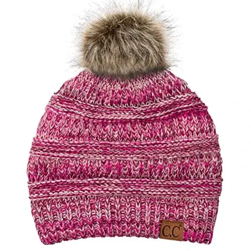 C.C Trendy Warm Chunky Soft Stretch Cable Knit Beanie - 1