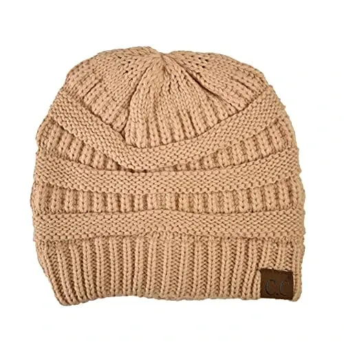 C.C Trendy Warm Chunky Soft Stretch Cable Knit Beanie 