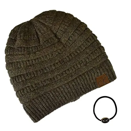 C.C Trendy Warm Chunky Soft Stretch Cable Knit Beanie - 3