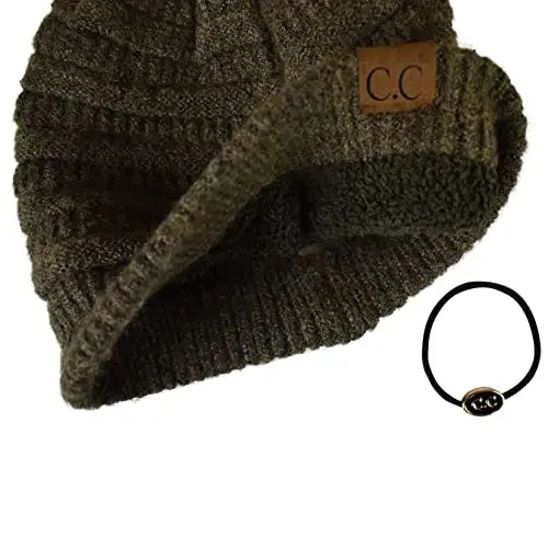 C.C Trendy Warm Chunky Soft Stretch Cable Knit Beanie - 4