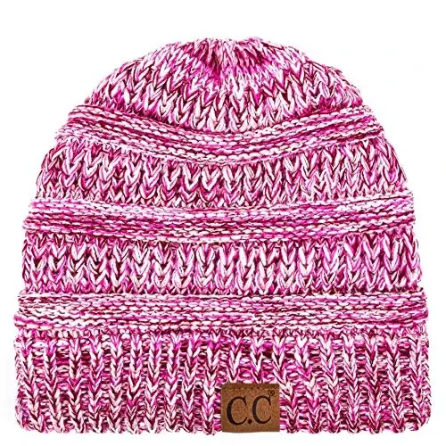 C.C Trendy Warm Chunky Soft Stretch Cable Knit Beanie - C.C