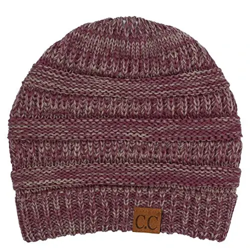 C.C Trendy Warm Chunky Soft Stretch Cable Knit Beanie - C.C