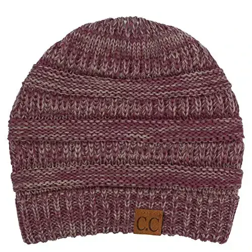 C.C Trendy Warm Chunky Soft Stretch Cable Knit Beanie - 1