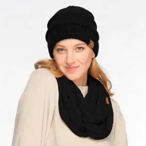 C.C Trendy Warm Chunky Soft Stretch Cable Knit Beanie - 4