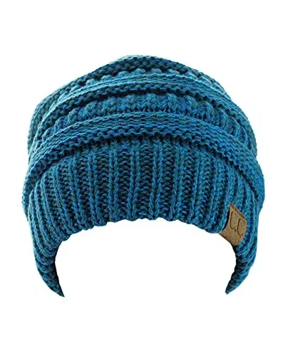 C.C Trendy Warm Chunky Soft Stretch Cable Knit Beanie - 3