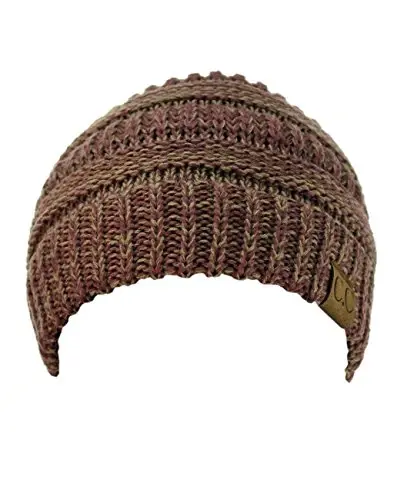 C.C Trendy Warm Chunky Soft Stretch Cable Knit Beanie - C.C