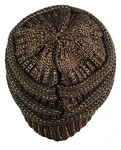 C.C Trendy Warm Chunky Soft Stretch Cable Knit Beanie - 4