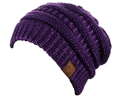 C.C Trendy Warm Chunky Soft Stretch Cable Knit Beanie - 3
