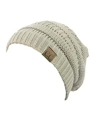 C.C Trendy Warm Chunky Soft Stretch Cable Knit Beanie - C.C (1)