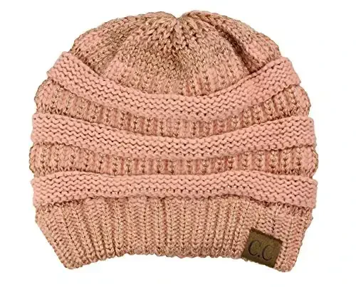 C.C Trendy Warm Chunky Soft Stretch Cable Knit Beanie 
