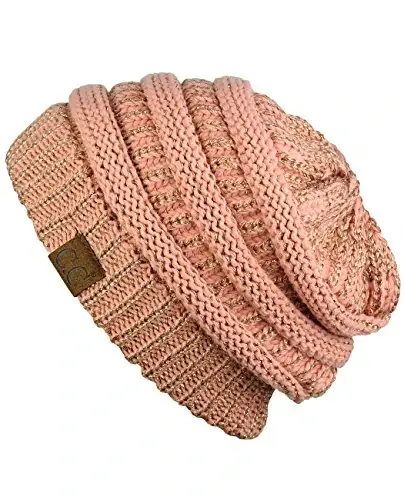 C.C Trendy Warm Chunky Soft Stretch Cable Knit Beanie - 2