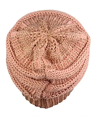 C.C Trendy Warm Chunky Soft Stretch Cable Knit Beanie - 4