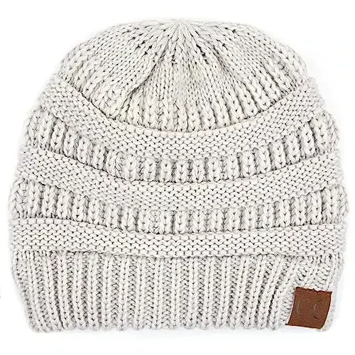 C.C Trendy Warm Chunky Soft Stretch Cable Knit Beanie 