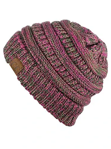 C.C Trendy Warm Chunky Soft Stretch Cable Knit Beanie - 2