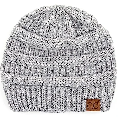 C.C Trendy Warm Chunky Soft Stretch Cable Knit Beanie 