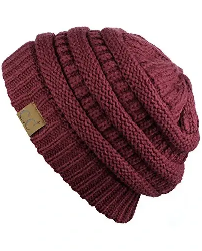 C.C Trendy Warm Chunky Soft Stretch Cable Knit Beanie - 2