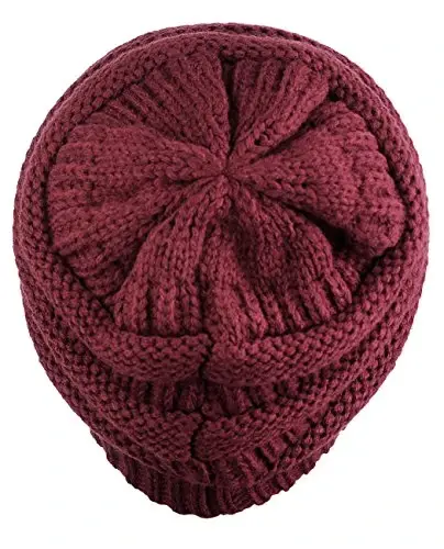 C.C Trendy Warm Chunky Soft Stretch Cable Knit Beanie - 4