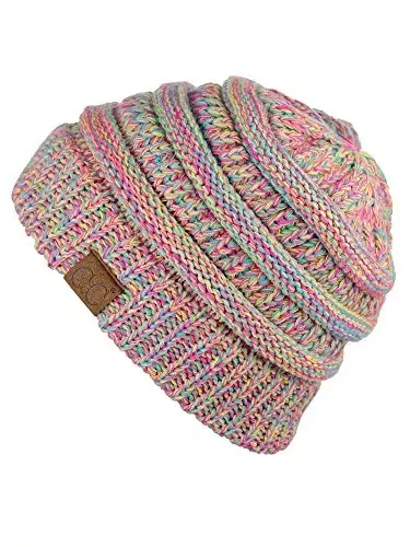 C.C Trendy Warm Chunky Soft Stretch Cable Knit Beanie - 2