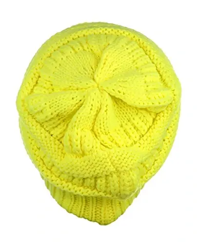 C.C Trendy Warm Chunky Soft Stretch Cable Knit Beanie - 3