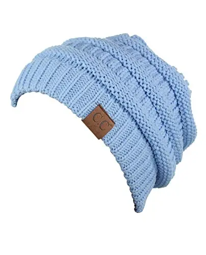 C.C Trendy Warm Chunky Soft Stretch Cable Knit Beanie - 3