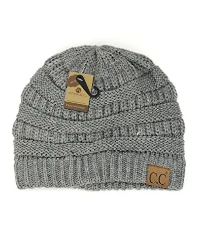 C.C Trendy Warm Chunky Soft Stretch Cable Knit Beanie - 4