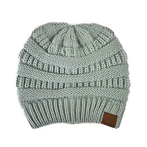 C.C Trendy Warm Chunky Soft Stretch Cable Knit Beanie 