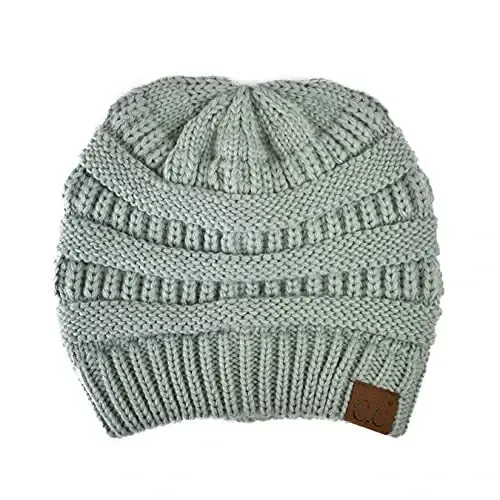 C.C Trendy Warm Chunky Soft Stretch Cable Knit Beanie - 1