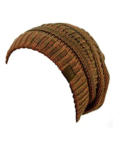 C.C Trendy Warm Chunky Soft Stretch Cable Knit Beanie - 1