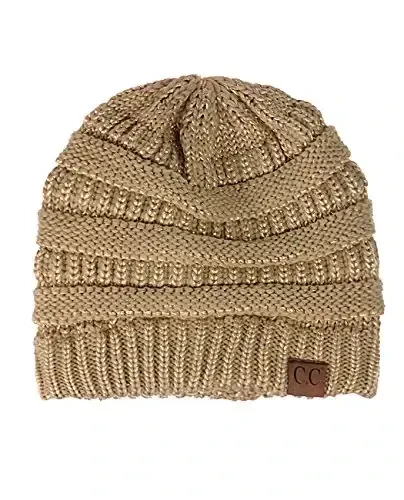 C.C Trendy Warm Chunky Soft Stretch Cable Knit Beanie 