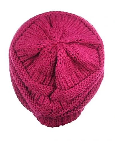 C.C Trendy Warm Chunky Soft Stretch Cable Knit Beanie - 3