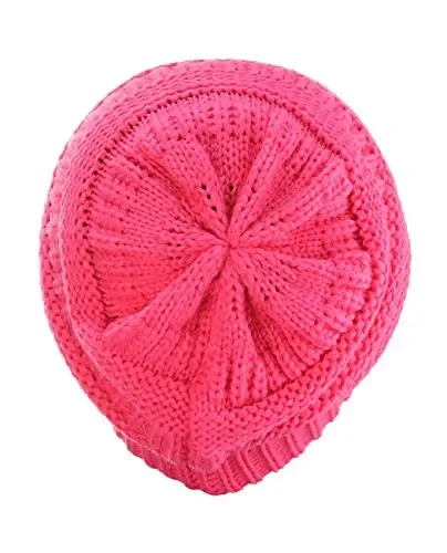 C.C Trendy Warm Chunky Soft Stretch Cable Knit Beanie - 3