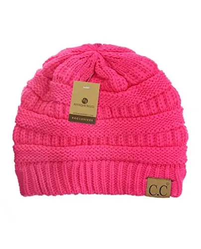 C.C Trendy Warm Chunky Soft Stretch Cable Knit Beanie - 4