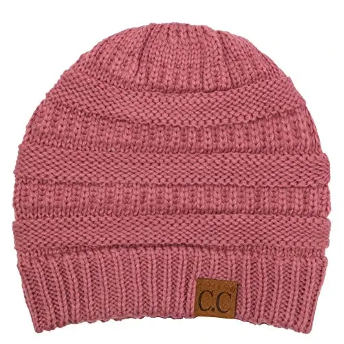 C.C Trendy Warm Chunky Soft Stretch Cable Knit Beanie 