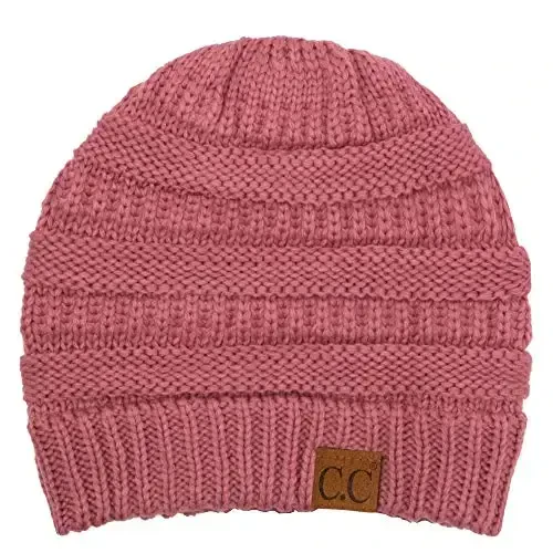 C.C Trendy Warm Chunky Soft Stretch Cable Knit Beanie 