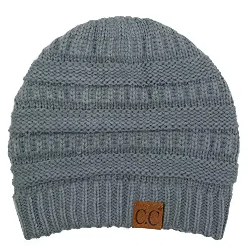 C.C Trendy Warm Chunky Soft Stretch Cable Knit Beanie 