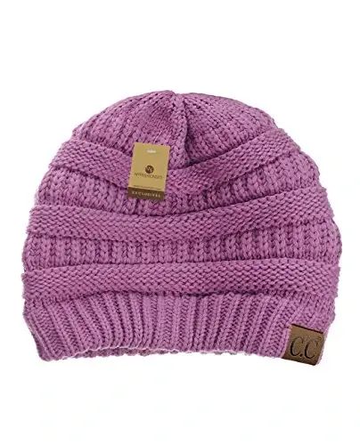 C.C Trendy Warm Chunky Soft Stretch Cable Knit Beanie - 4