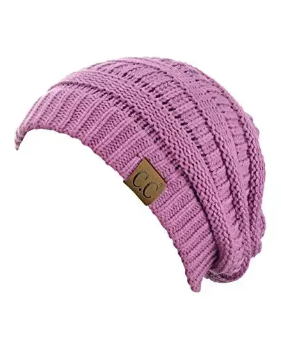 C.C Trendy Warm Chunky Soft Stretch Cable Knit Beanie 