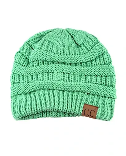 C.C Trendy Warm Chunky Soft Stretch Cable Knit Beanie - 4