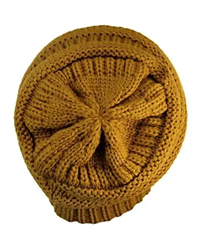 C.C Trendy Warm Chunky Soft Stretch Cable Knit Beanie - 5