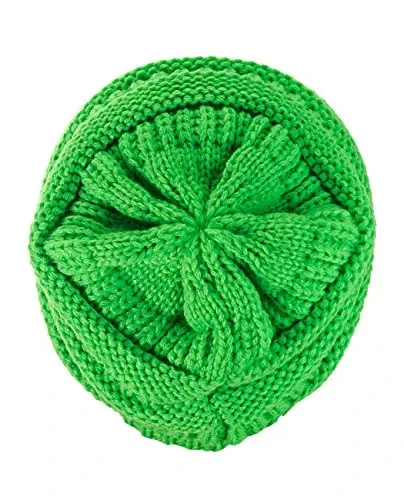 C.C Trendy Warm Chunky Soft Stretch Cable Knit Beanie - 3