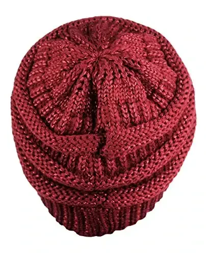C.C Trendy Warm Chunky Soft Stretch Cable Knit Beanie - 4
