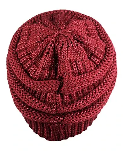C.C Trendy Warm Chunky Soft Stretch Cable Knit Beanie - 4