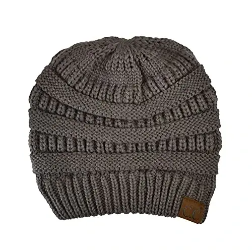 C.C Trendy Warm Chunky Soft Stretch Cable Knit Beanie - 1