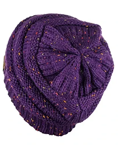 C.C Trendy Warm Chunky Soft Stretch Cable Knit Beanie - 4