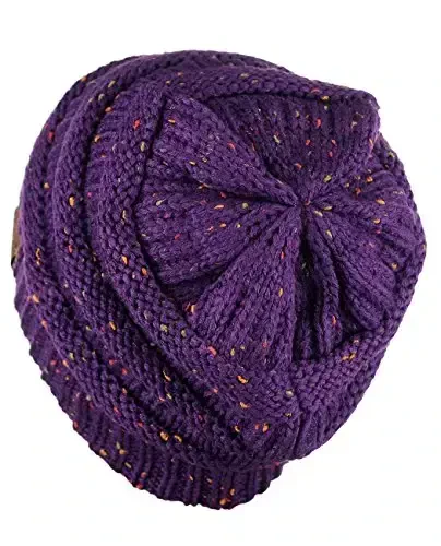 C.C Trendy Warm Chunky Soft Stretch Cable Knit Beanie - 4