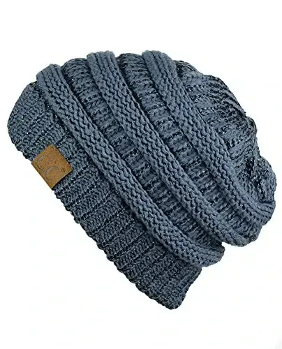 C.C Trendy Warm Chunky Soft Stretch Cable Knit Beanie - 2