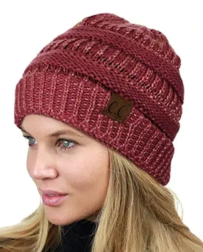 C.C Trendy Warm Chunky Soft Stretch Cable Knit Beanie - 2