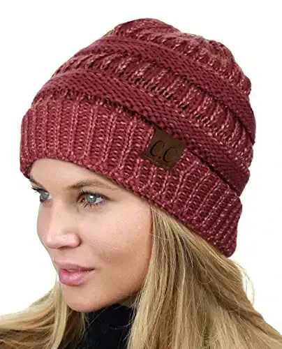 C.C Trendy Warm Chunky Soft Stretch Cable Knit Beanie - 2